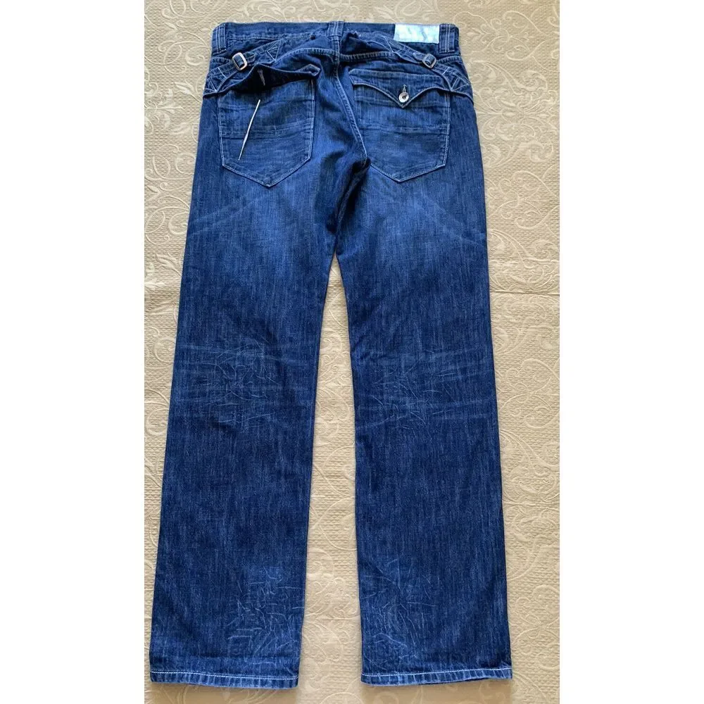 Sean John Vintage Clayton Button Fly Streetwear‎ Jeans Blue Size 36